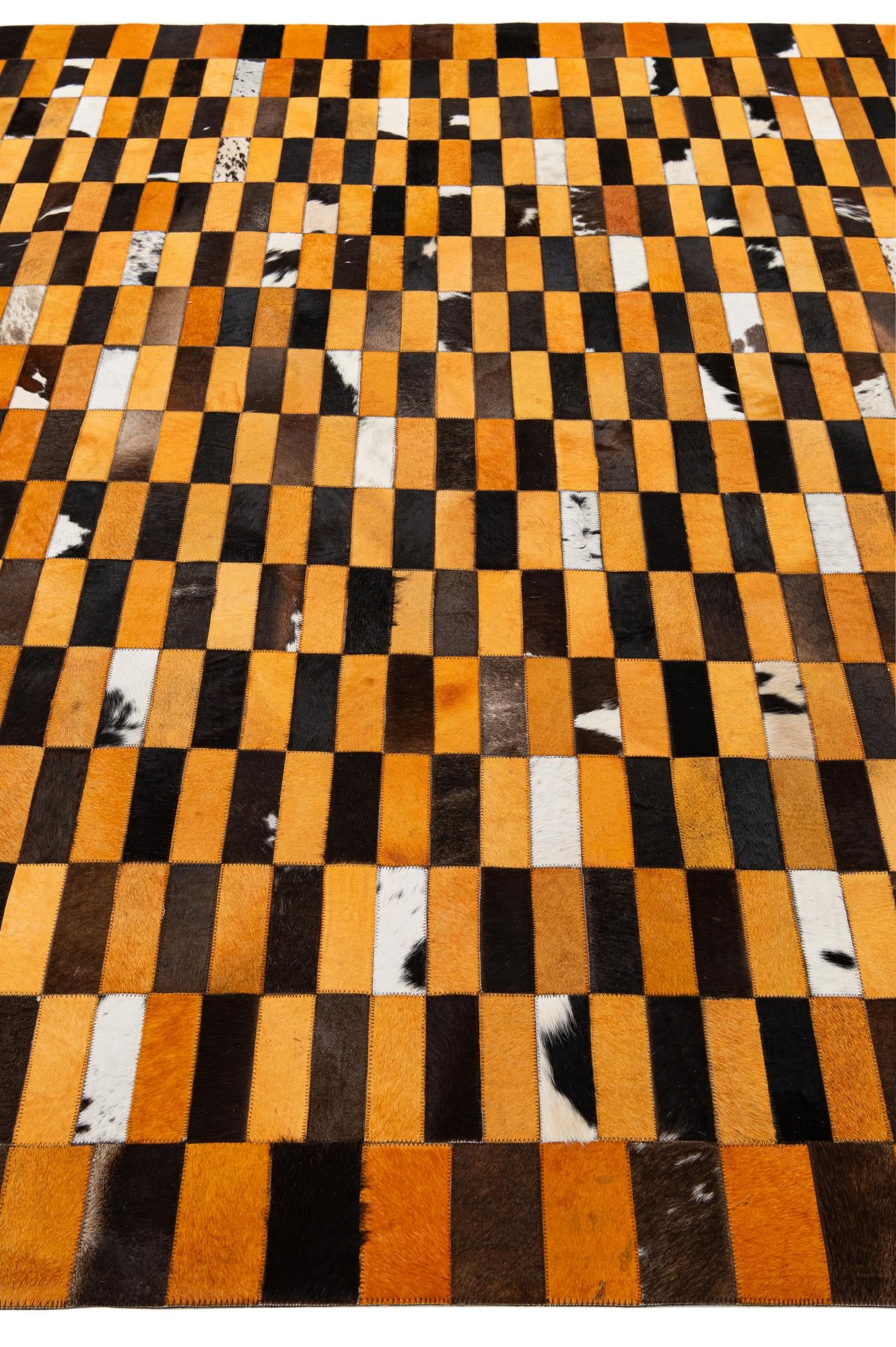 8' 1 x 9' 11 Cowhide - Patchwork Rug