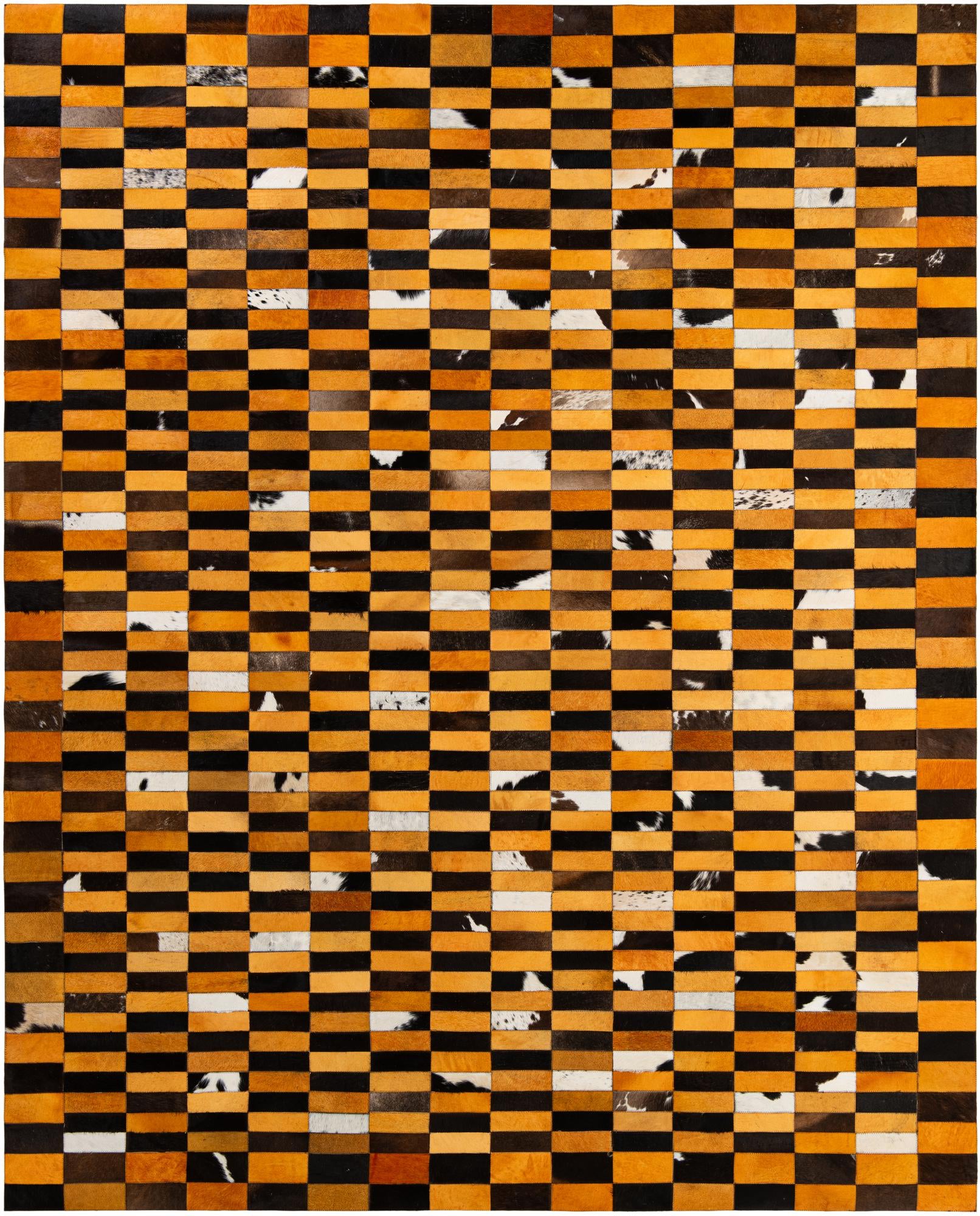 8' 1 x 9' 11 Cowhide - Patchwork Rug