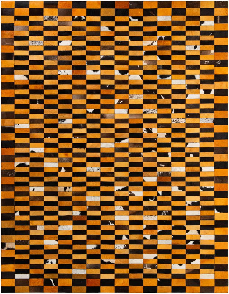Detail image of 8' 1 x 9' 11 Cowhide - Patchwork Rug