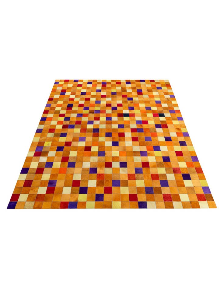 Detail image of 8' x 9' 11 Cowhide - Patchwork Rug