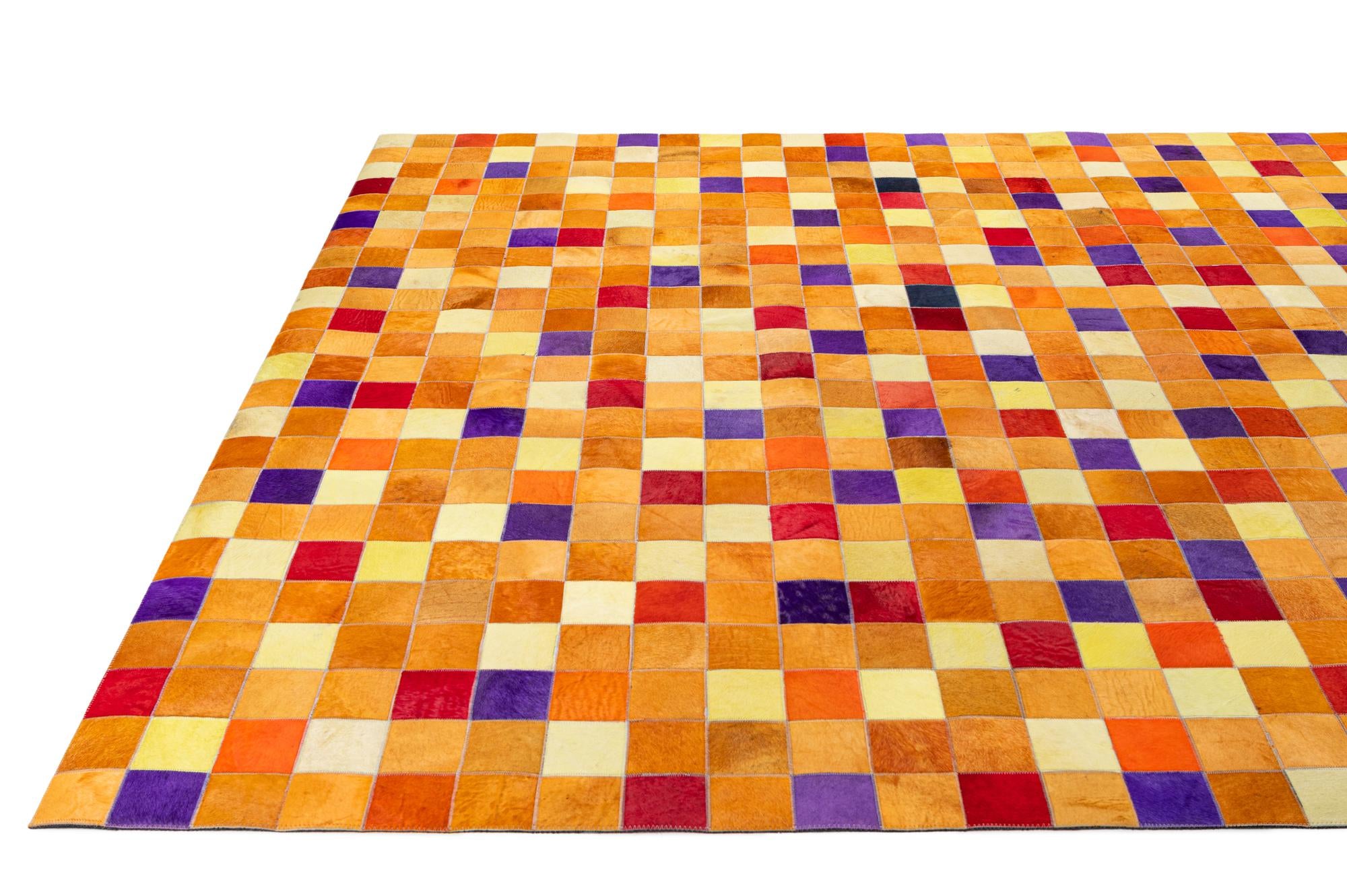 8' x 9' 11 Cowhide - Patchwork Rug
