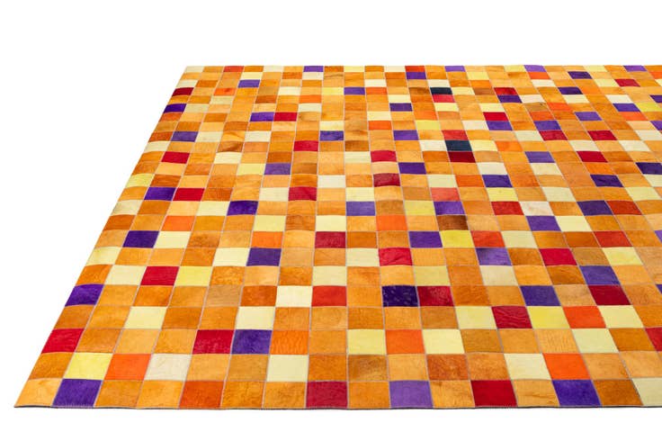 Detail image of 8' x 9' 11 Cowhide - Patchwork Rug