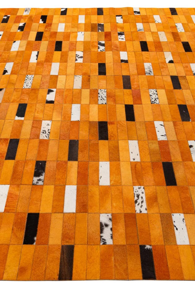 Detail image of 8' x 9' 11 Cowhide - Patchwork Rug