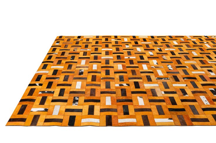 Detail image of 8' x 9' 11 Cowhide - Patchwork Rug