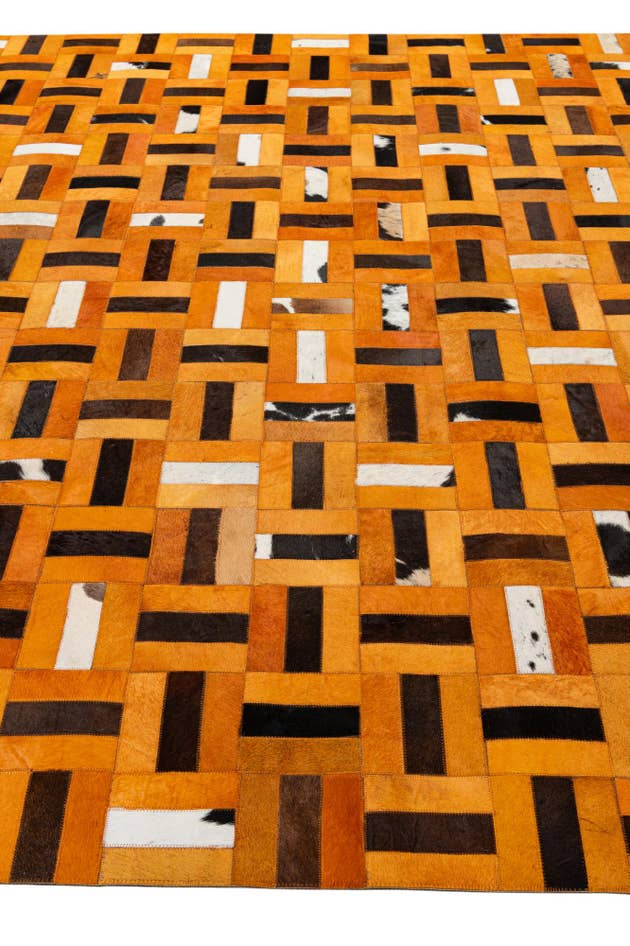 Detail image of 8' x 9' 11 Cowhide - Patchwork Rug