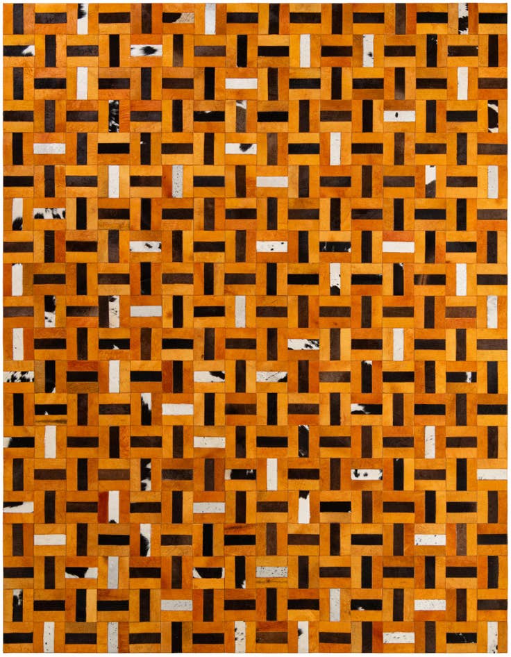 Detail image of 8' x 9' 11 Cowhide - Patchwork Rug