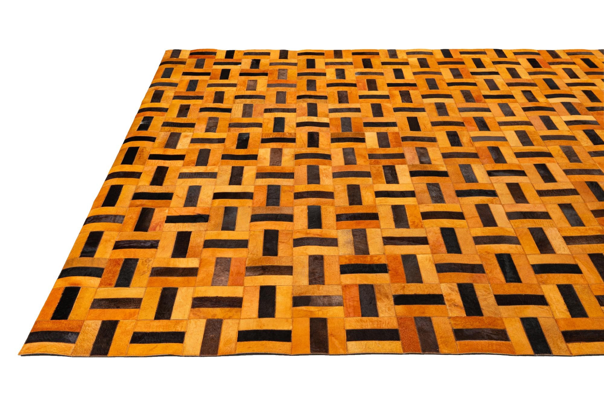 8' x 9' 9 Cowhide - Patchwork Rug