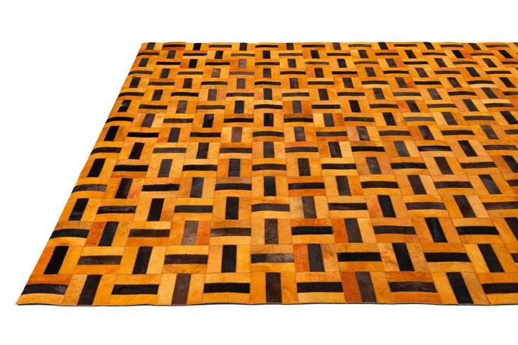 Detail image of 8' x 9' 9 Cowhide - Patchwork Rug