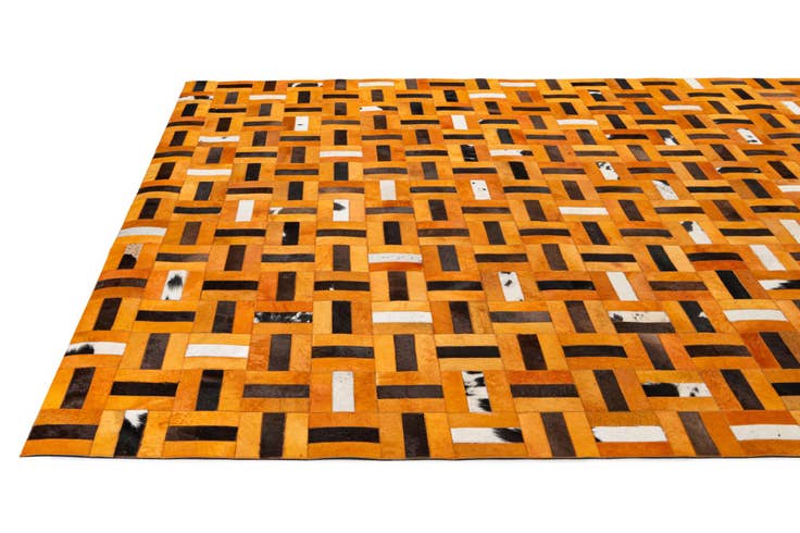 Detail image of 8' x 9' 11 Cowhide - Patchwork Rug