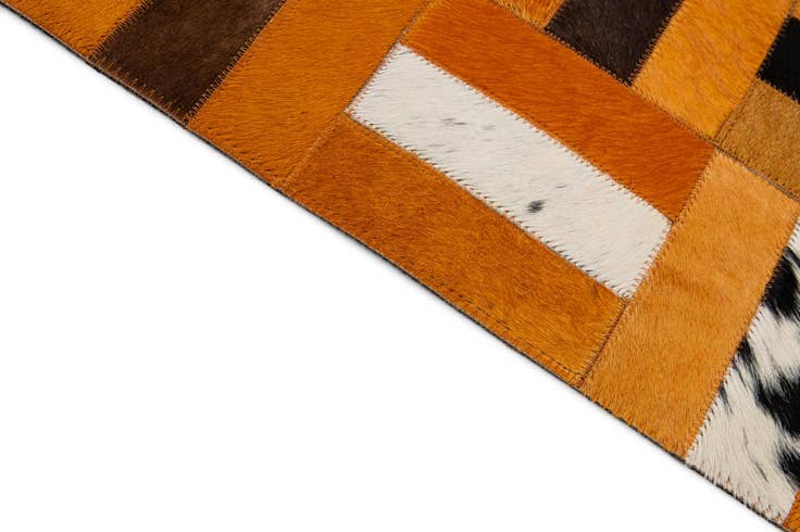 Detail image of 8' x 9' 11 Cowhide - Patchwork Rug