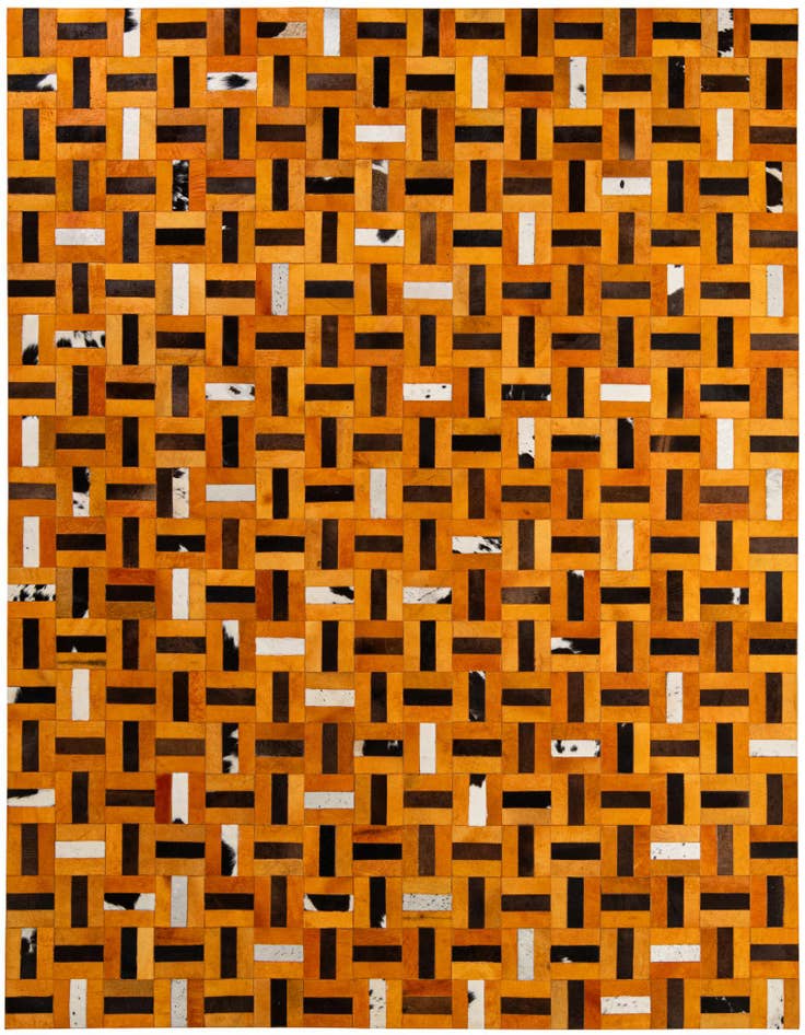 Detail image of 8' x 9' 11 Cowhide - Patchwork Rug
