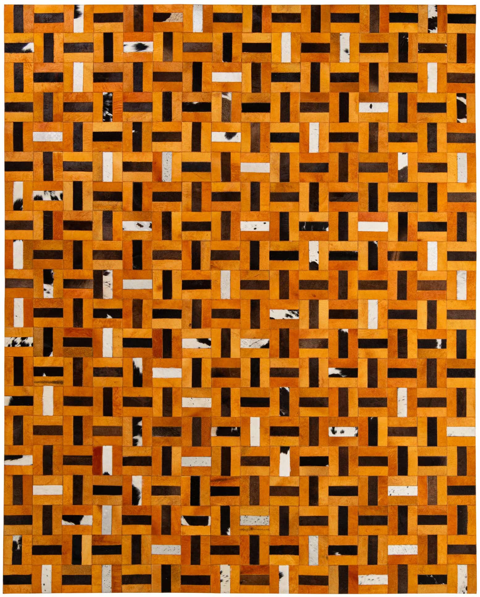 8' x 9' 11 Cowhide - Patchwork Rug