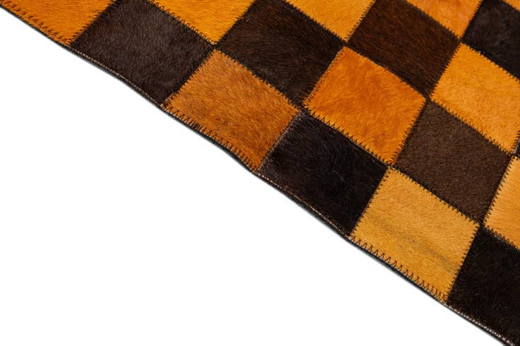 Detail image of 8' 2 x 10' Cowhide - Patchwork Rug