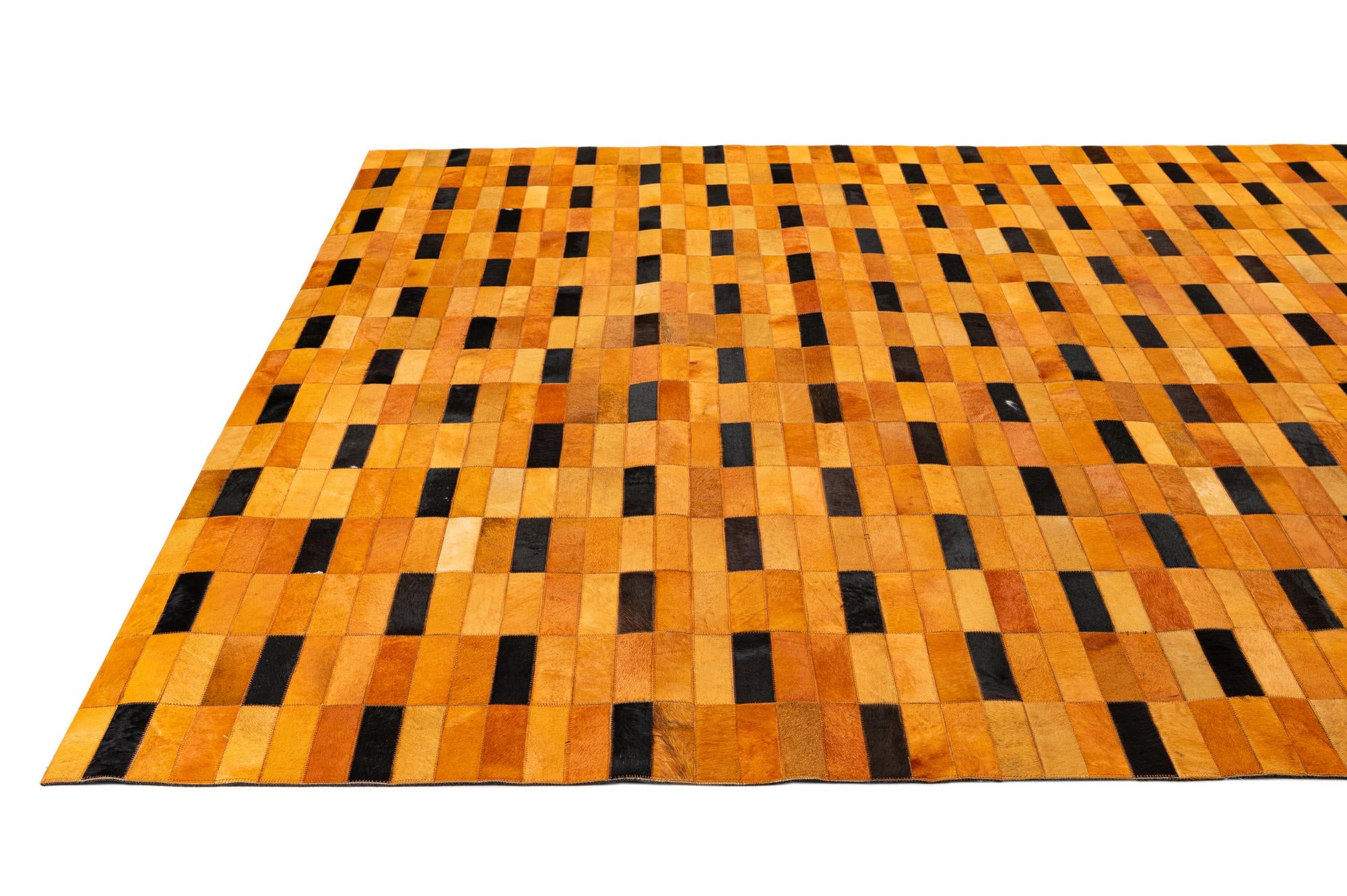 7' 11 x 9' 10 Cowhide - Patchwork Rug