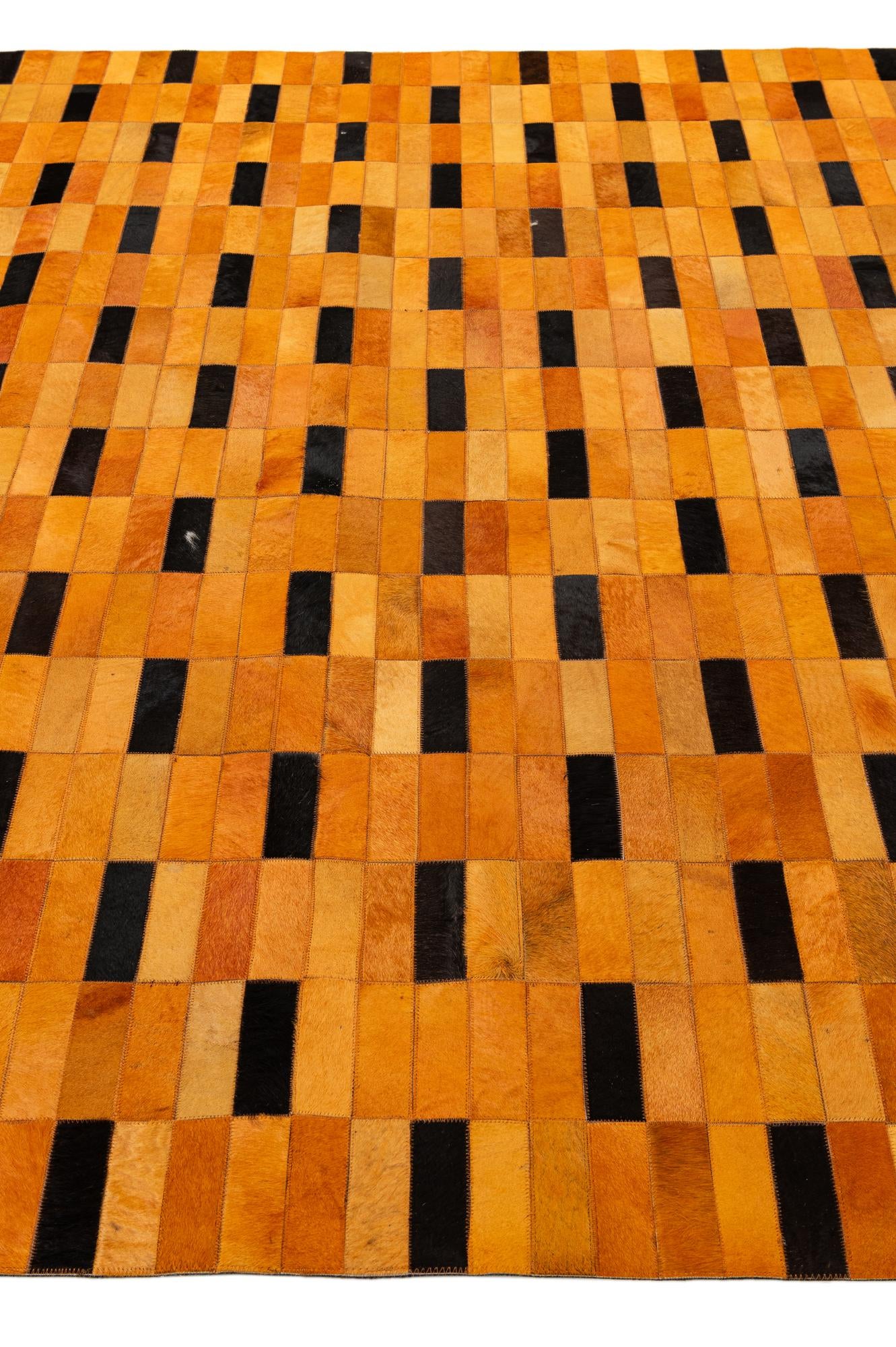 7' 11 x 9' 10 Cowhide - Patchwork Rug