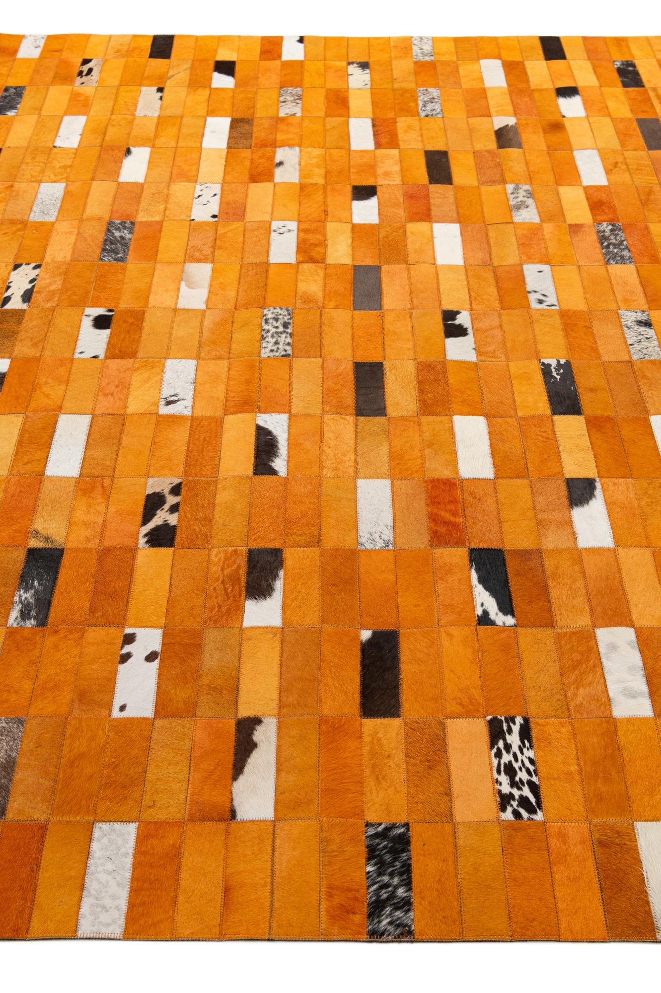 8' x 9' 10 Cowhide - Patchwork Rug