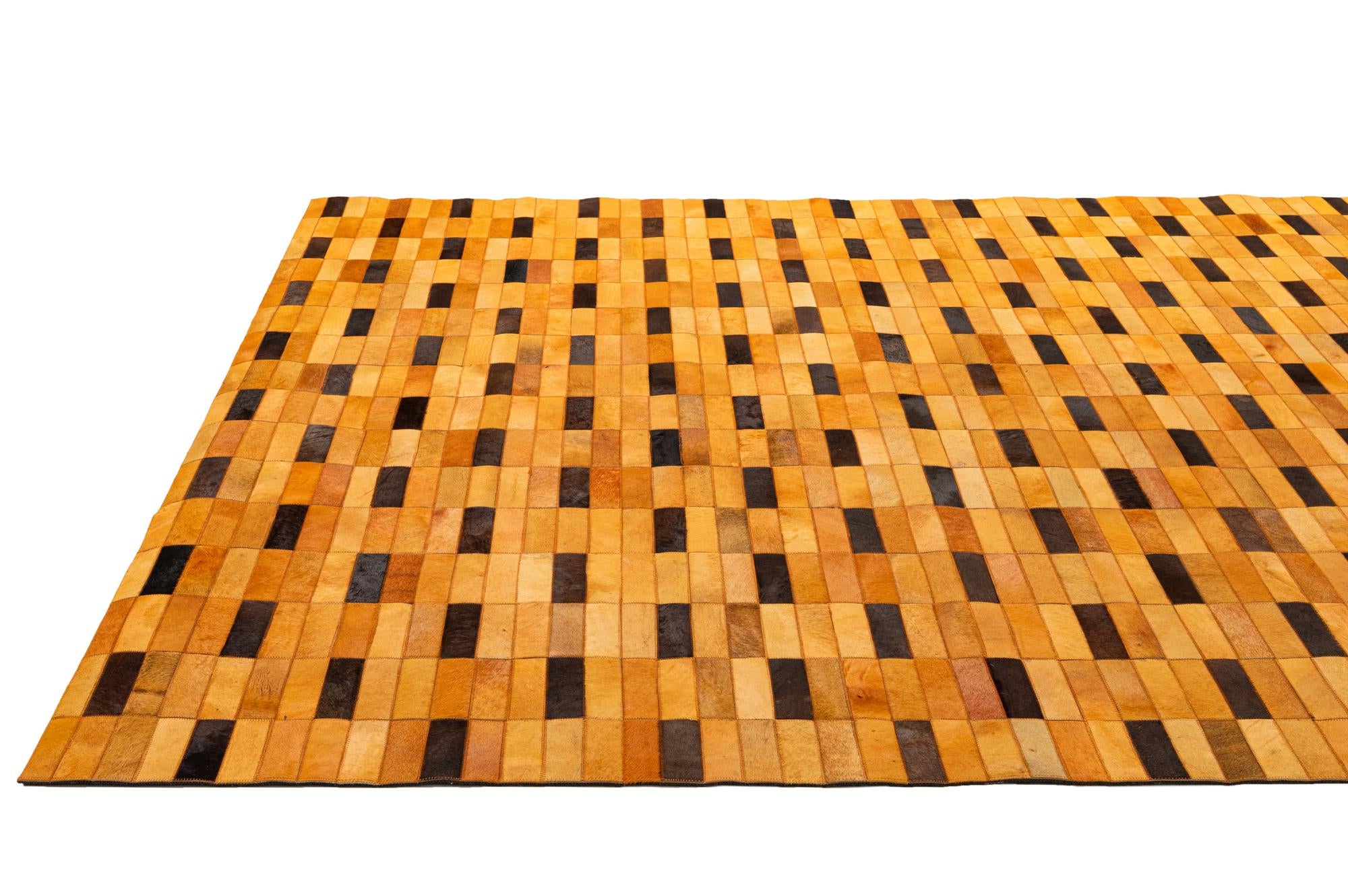 8' 1 x 9' 11 Cowhide - Patchwork Rug