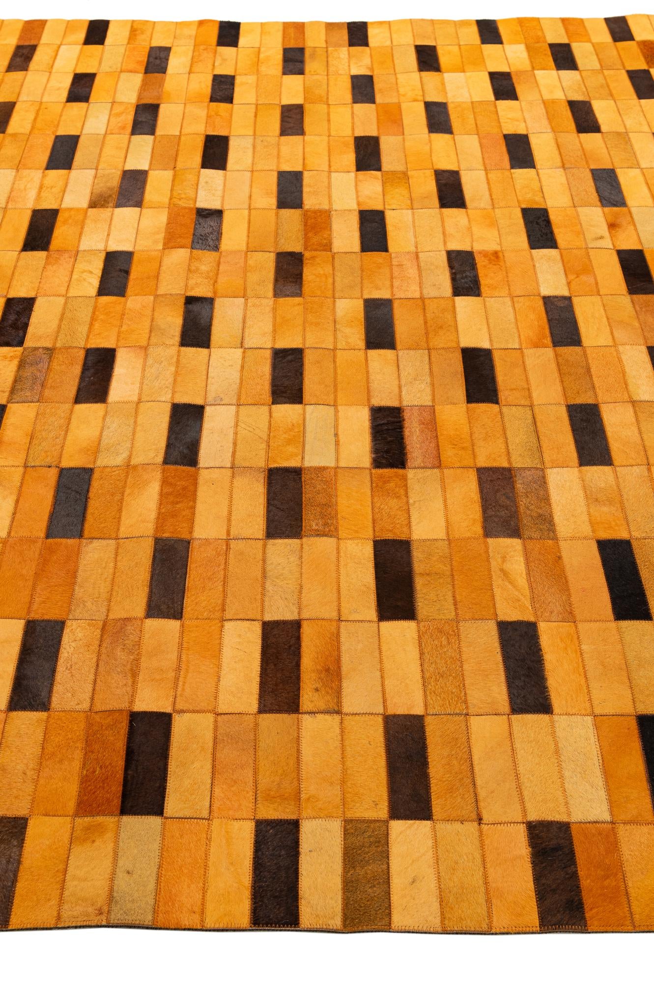 8' 1 x 9' 11 Cowhide - Patchwork Rug