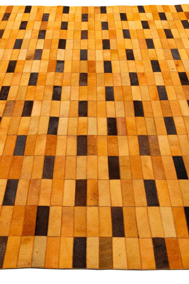 Detail image of 8' 1 x 9' 11 Cowhide - Patchwork Rug