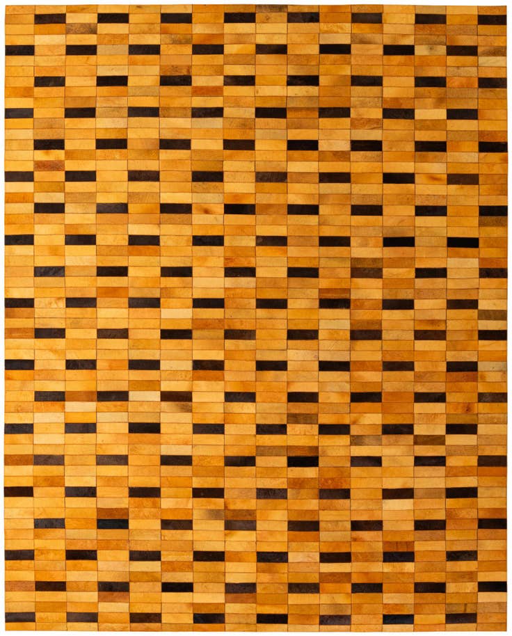 Detail image of 8' 1 x 9' 11 Cowhide - Patchwork Rug