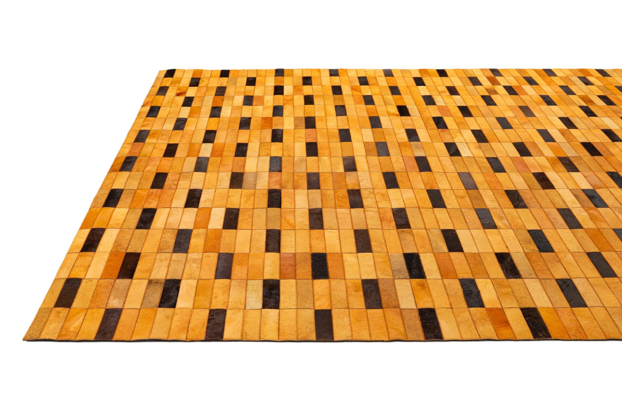 8' 1 x 10' Cowhide - Patchwork Rug