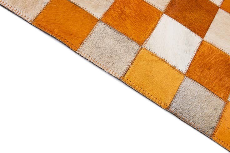 Detail image of 8' 2 x 10' Cowhide - Patchwork Rug