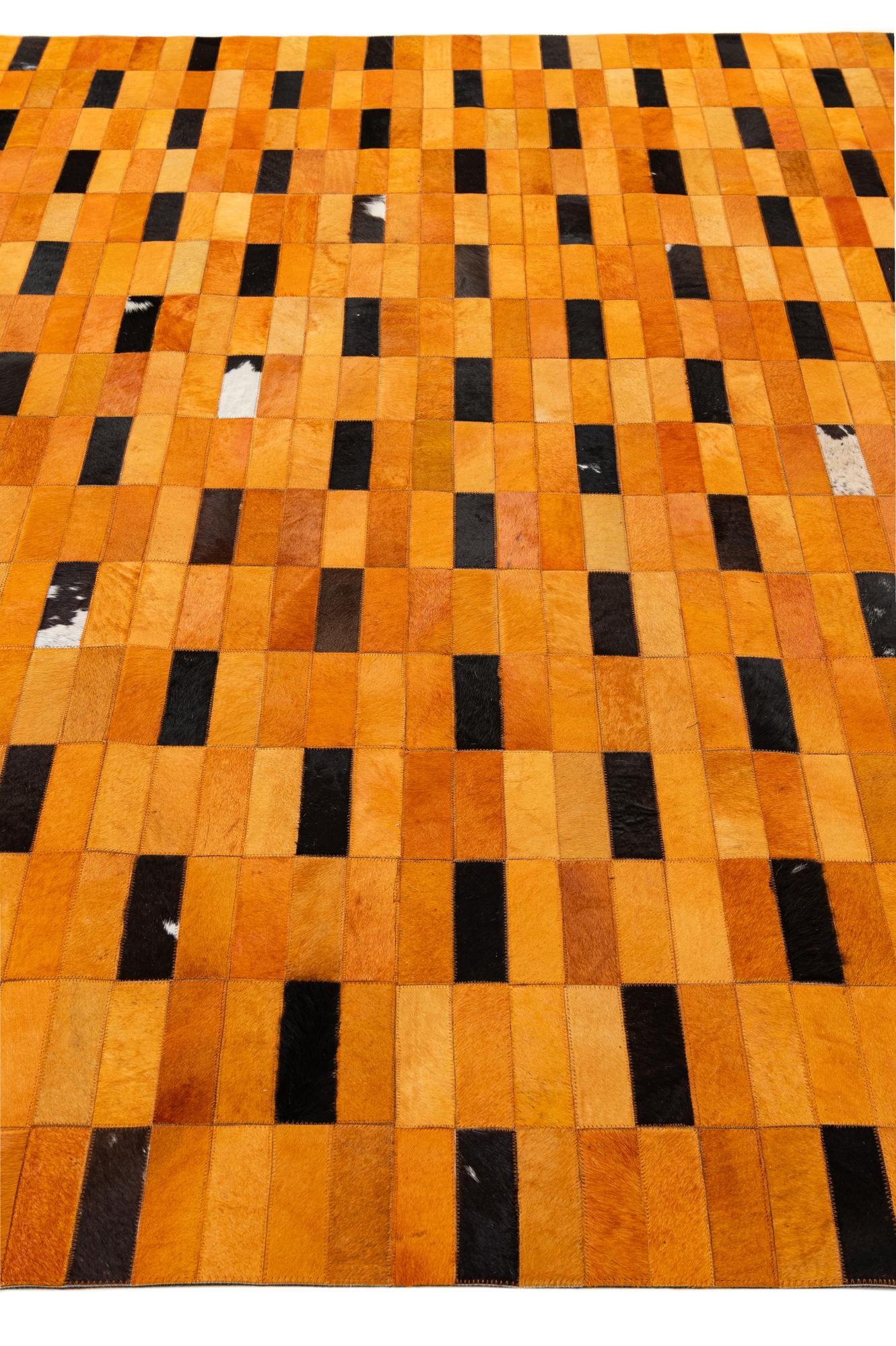 8' 1 x 10' Cowhide - Patchwork Rug