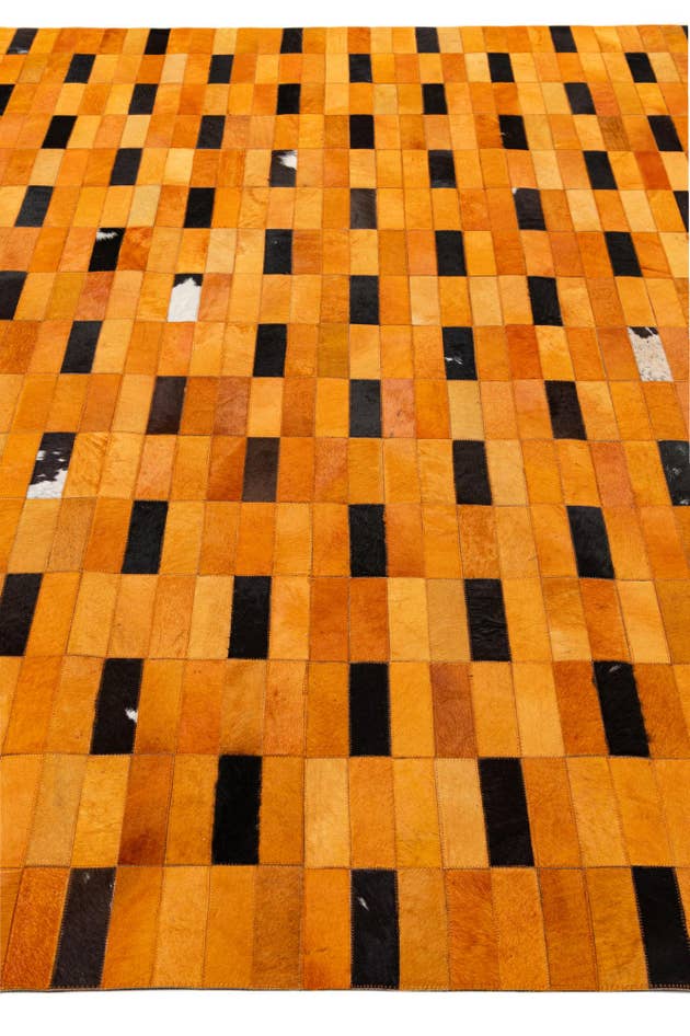 Detail image of 8' 1 x 10' Cowhide - Patchwork Rug
