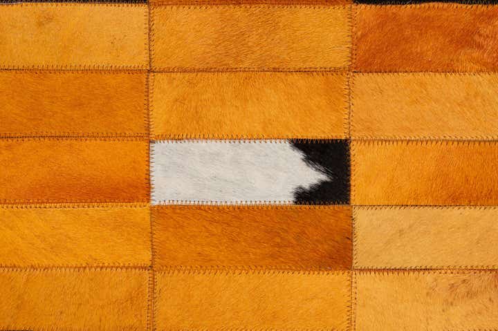8' 1 x 10' Cowhide - Patchwork Rug