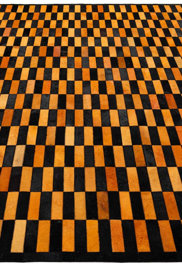 Detail image of 8' 2 x 10' Cowhide - Patchwork Rug