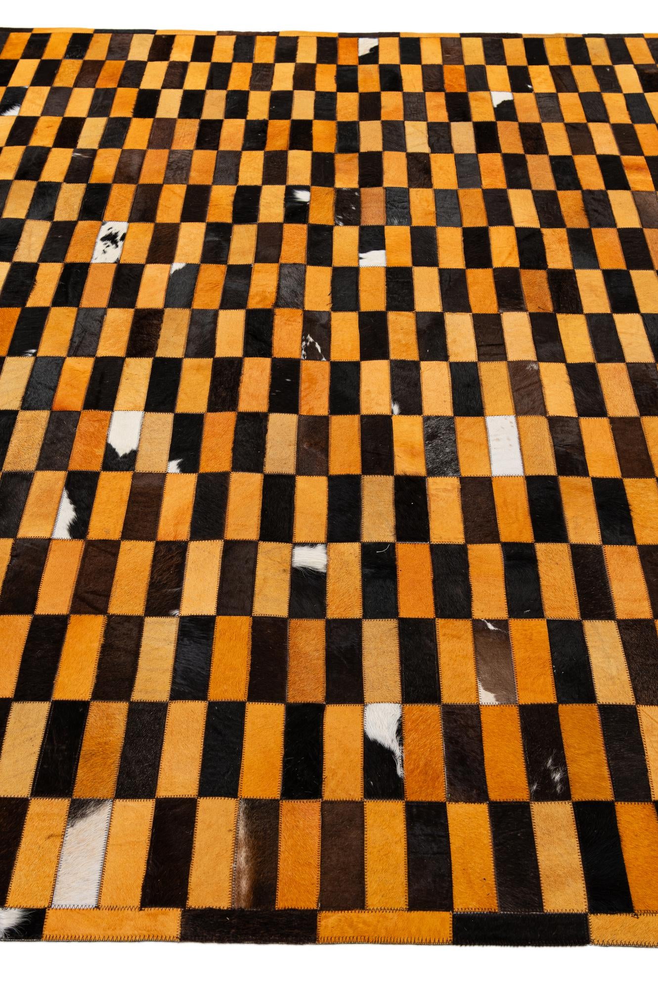 8' 2 x 10' 1 Cowhide - Patchwork Rug