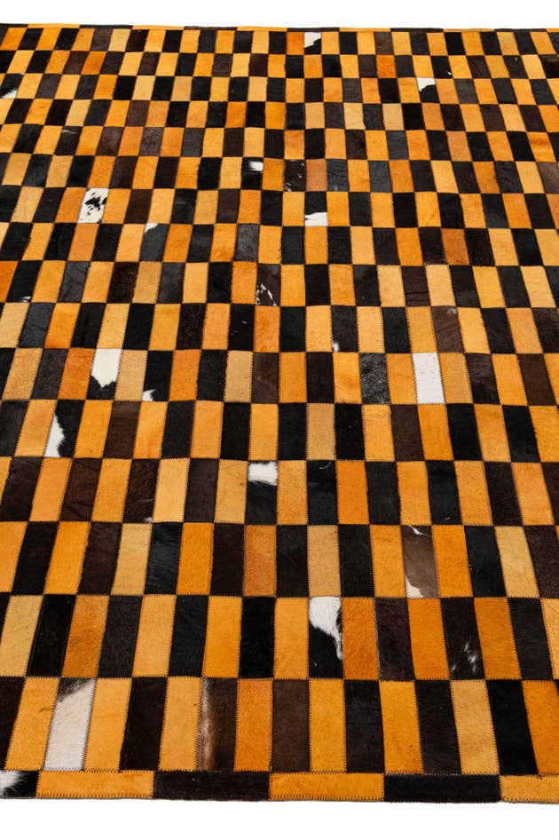 Detail image of 8' 2 x 10' 1 Cowhide - Patchwork Rug