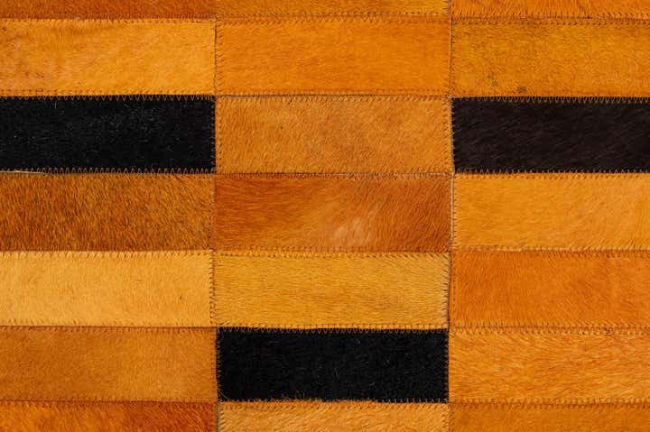 8' 1 x 9' 11 Cowhide - Patchwork Rug