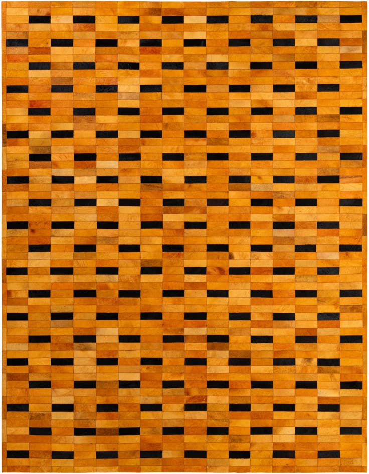 Detail image of 8' 1 x 9' 11 Cowhide - Patchwork Rug