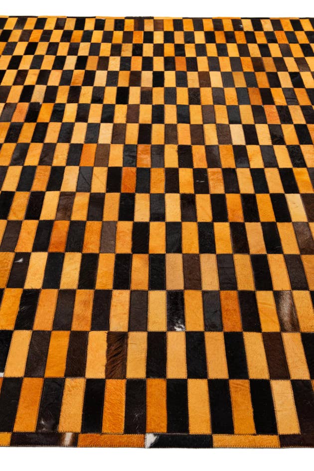 Detail image of 8' 2 x 10' Cowhide - Patchwork Rug