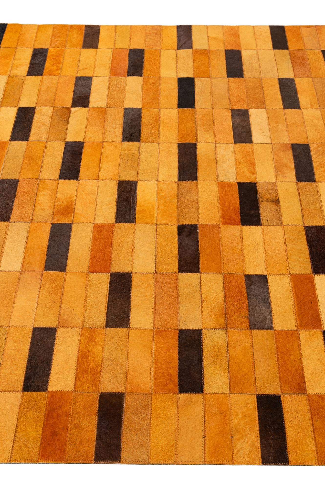 5' 1 x 7' 10 Cowhide - Patchwork Rug