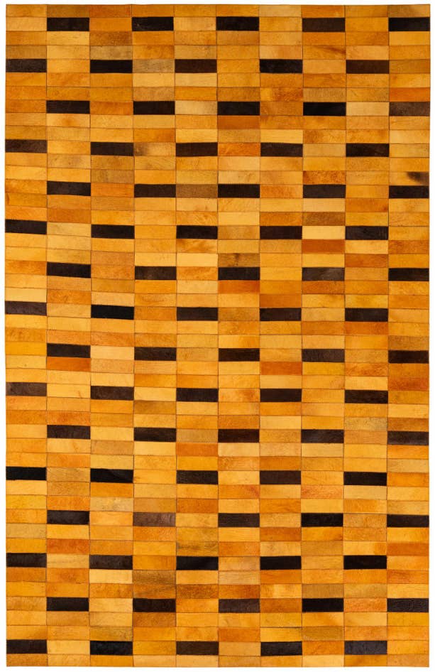 Detail image of 5' 1 x 7' 10 Cowhide - Patchwork Rug