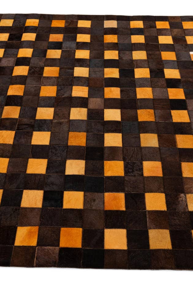 Detail image of 5' 2 x 8' Cowhide - Patchwork Rug