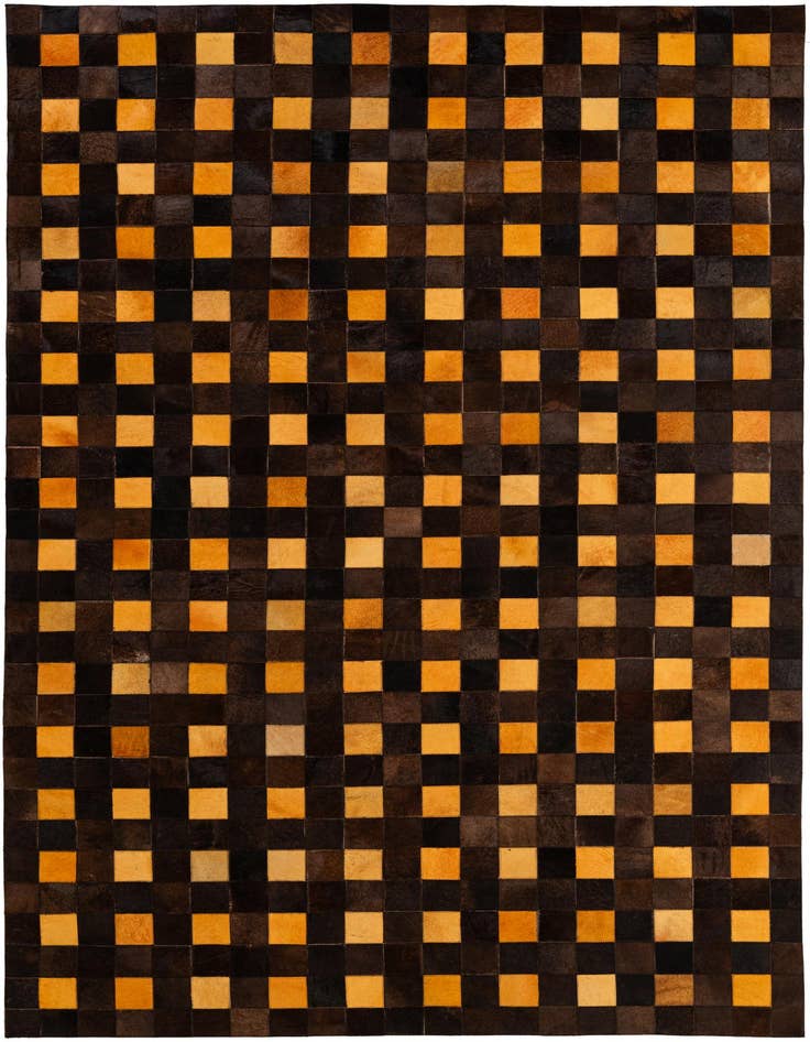 Detail image of 5' 2 x 8' Cowhide - Patchwork Rug