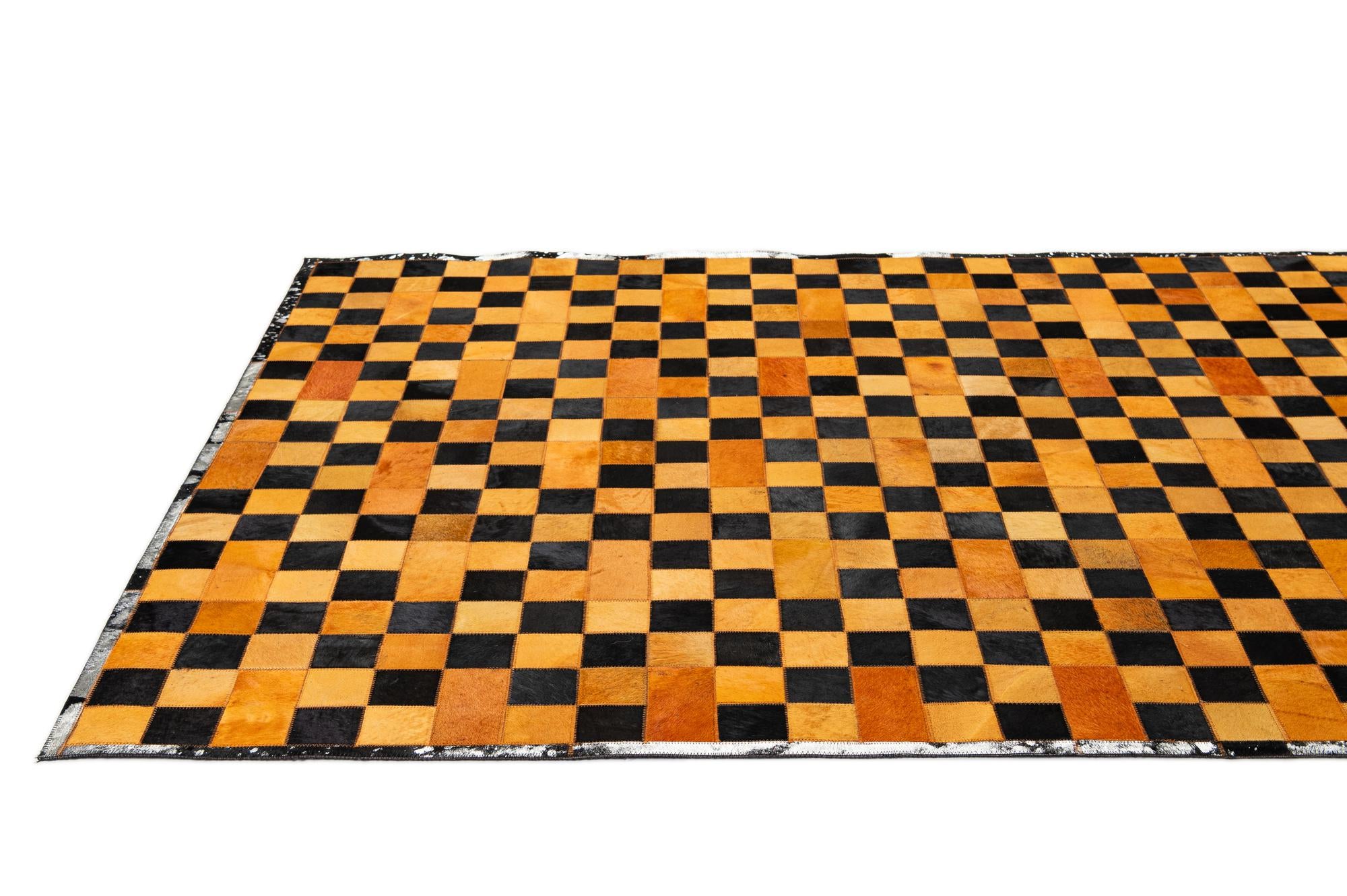 5' 2 x 8' 1 Cowhide - Patchwork Rug