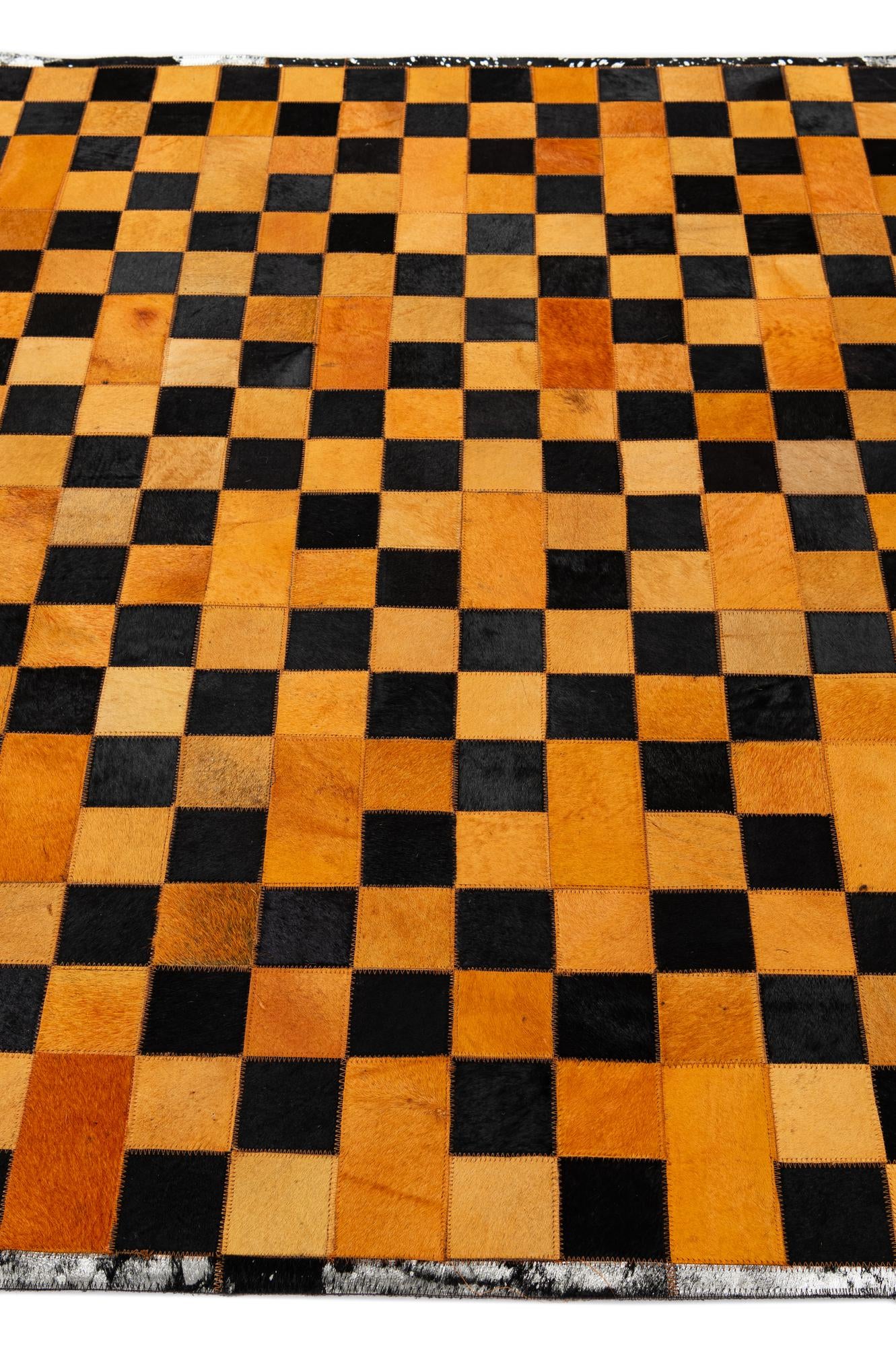 5' 2 x 8' 1 Cowhide - Patchwork Rug