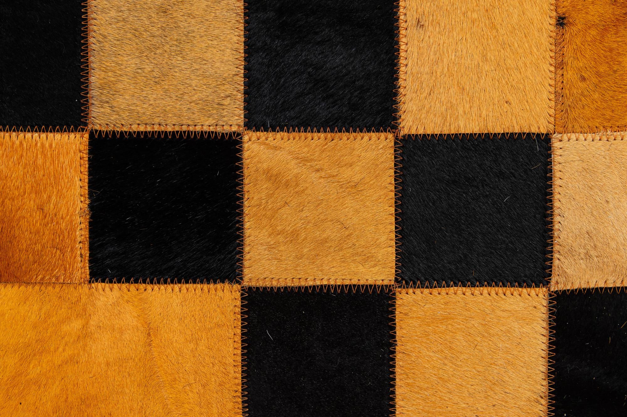 5' 2 x 8' 1 Cowhide - Patchwork Rug