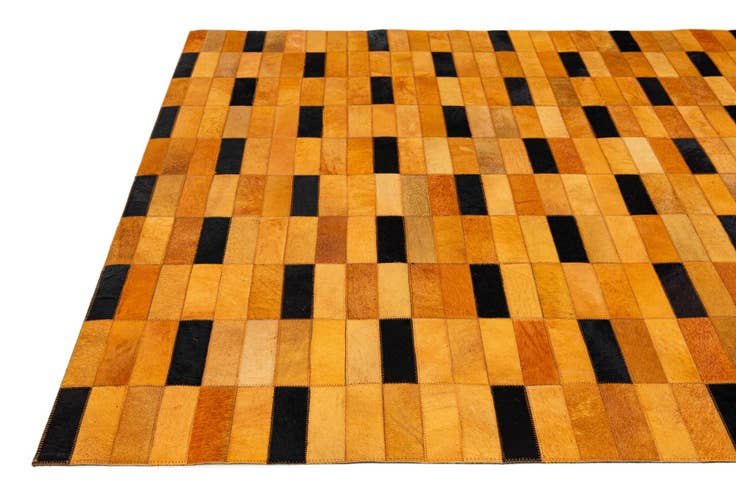 Detail image of 4' 11 x 8' 1 Cowhide - Patchwork Rug