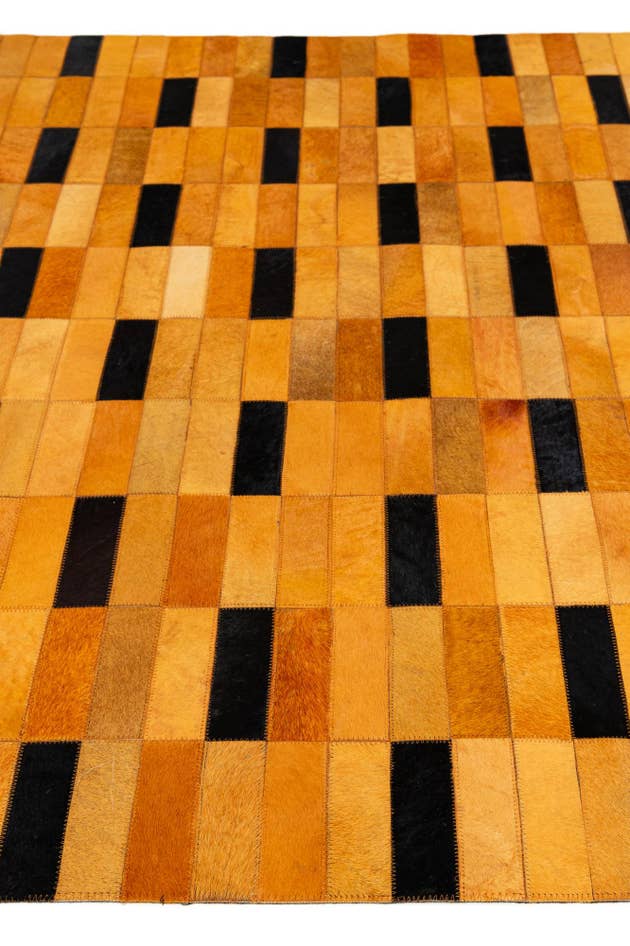 Detail image of 4' 11 x 8' 1 Cowhide - Patchwork Rug