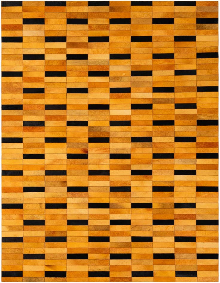 Detail image of 4' 11 x 8' 1 Cowhide - Patchwork Rug