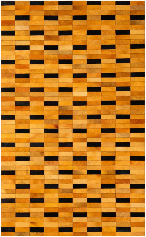 Detail image of 4' 11 x 8' 1 Cowhide - Patchwork Rug