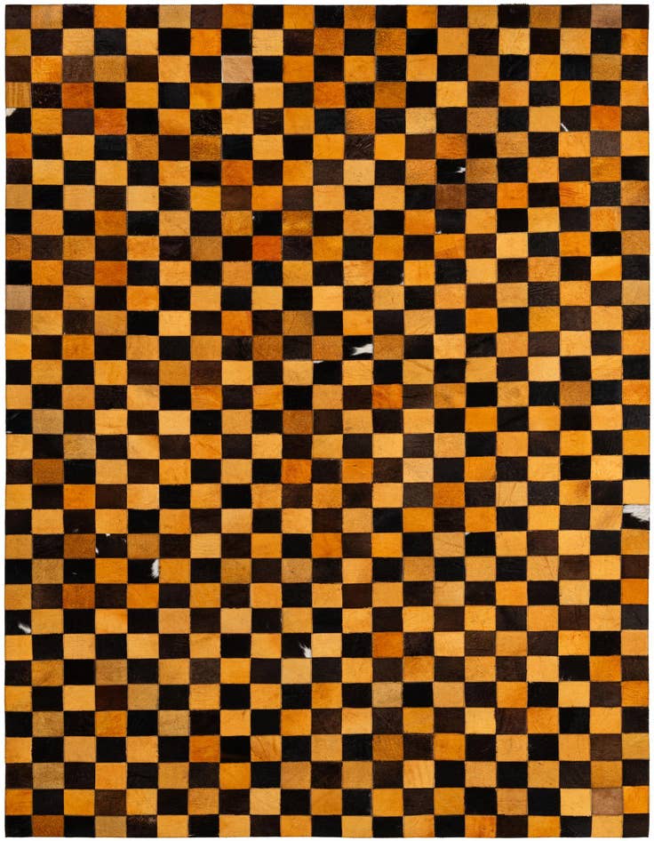Detail image of 5' 2 x 8' Cowhide - Patchwork Rug