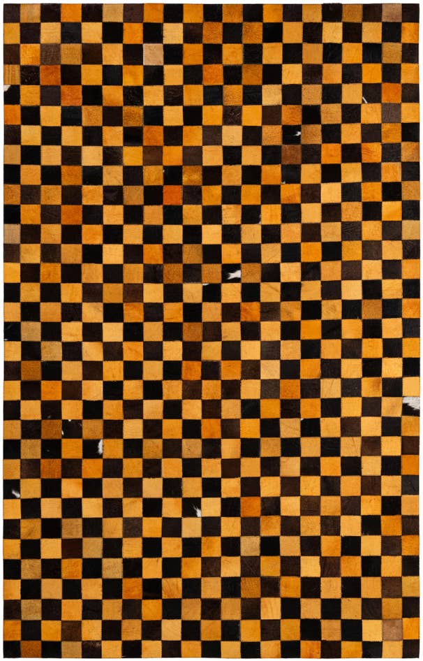 Detail image of 5' 2 x 8' Cowhide - Patchwork Rug
