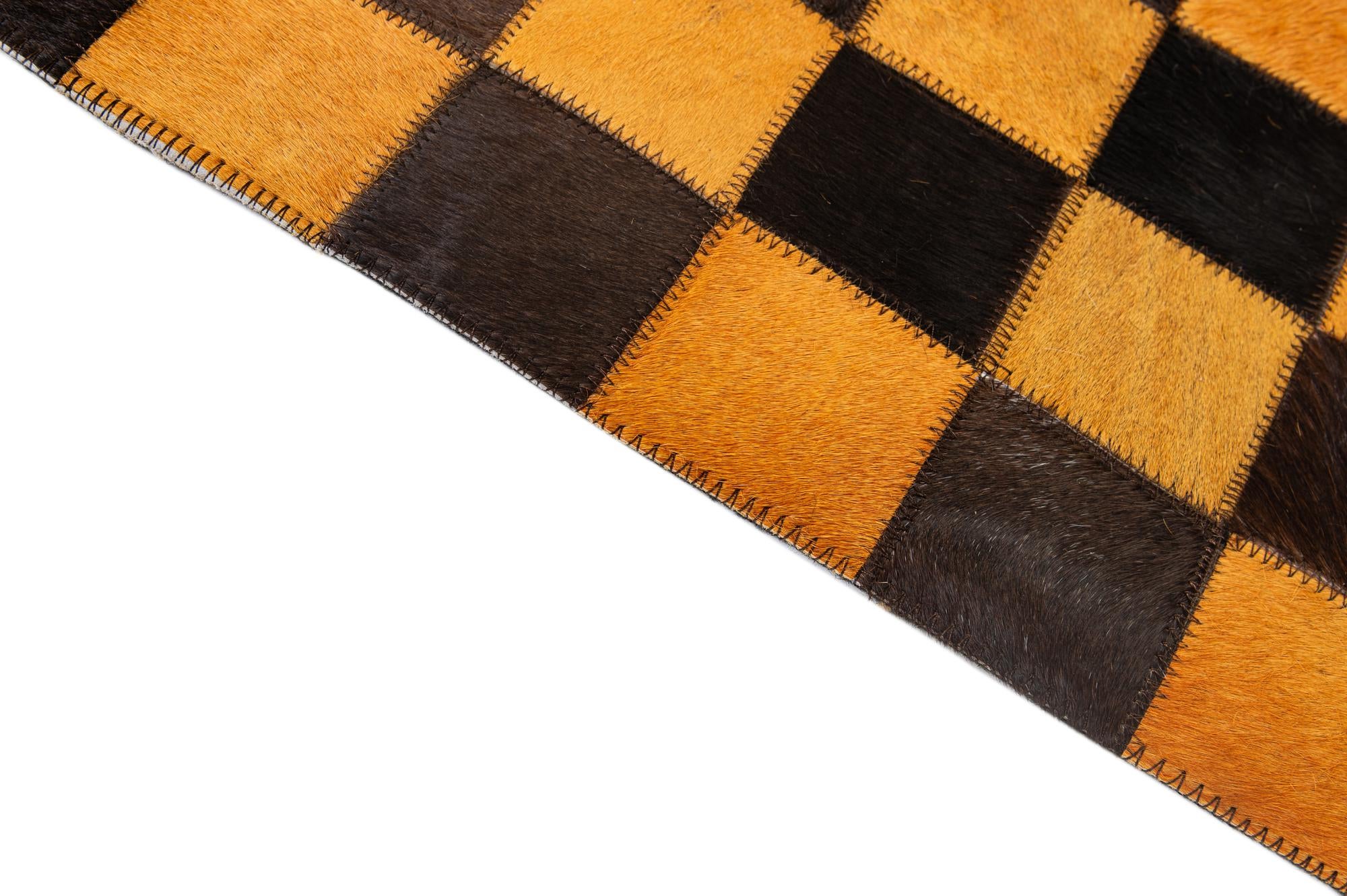 5' 2 x 8' 1 Cowhide - Patchwork Rug