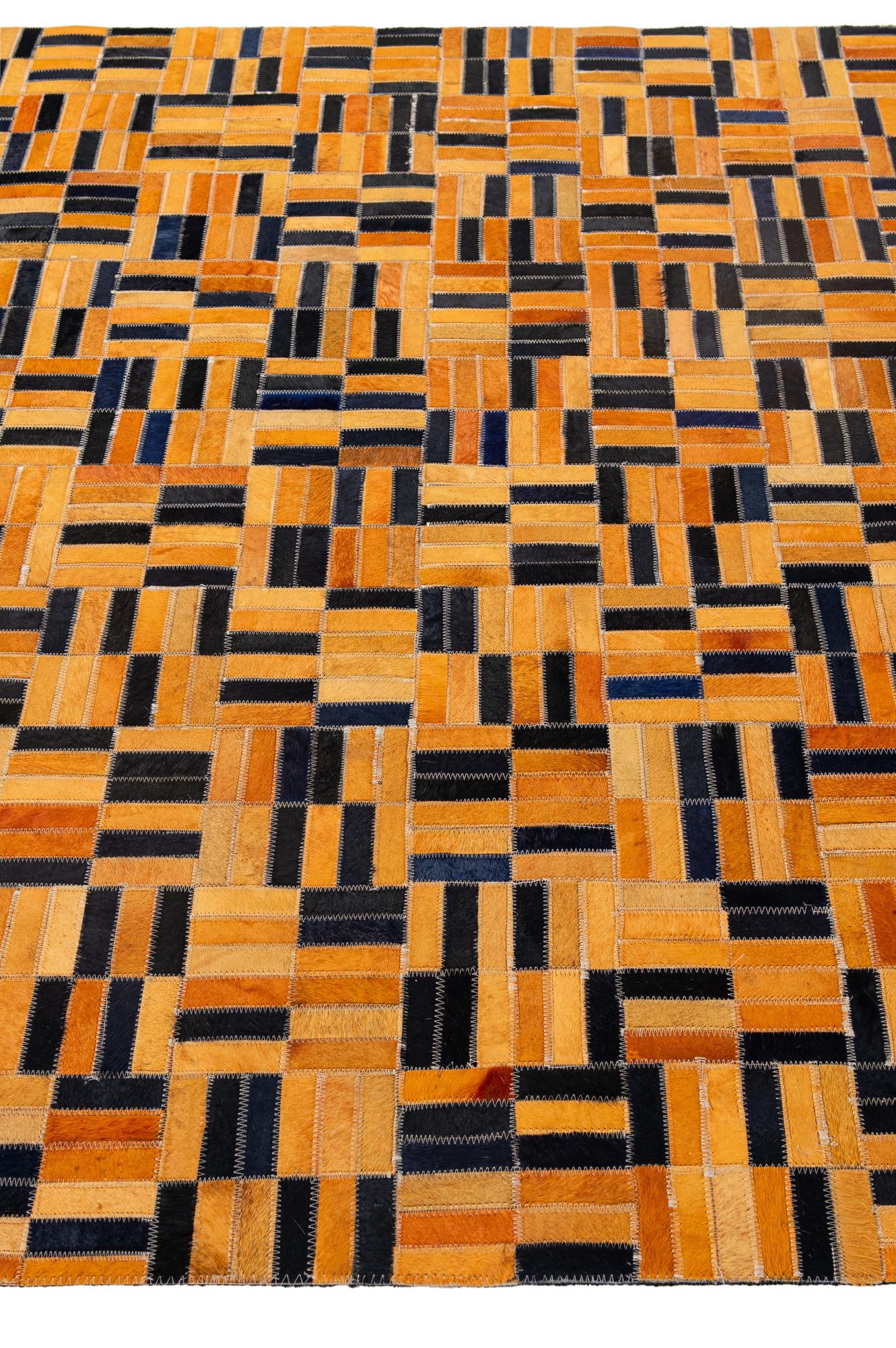 5' x 7' 11 Cowhide - Patchwork Rug